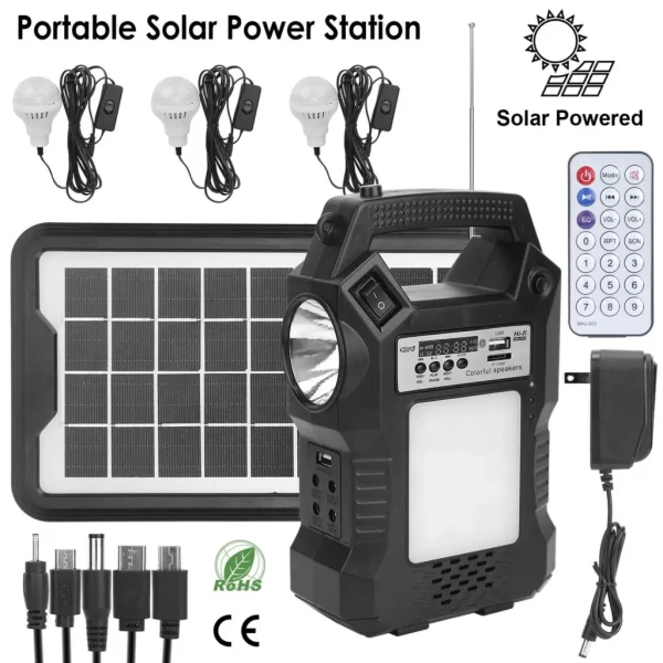 VI-06-CE-0030 LINTERNA SOLAR CON BOMBILLOS Y BATERIA