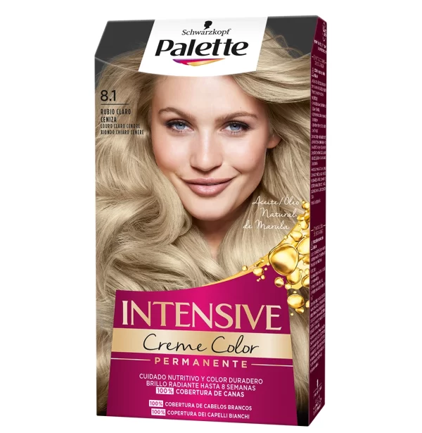 Tinte Palette Rubio Claro Ceniza 8.1